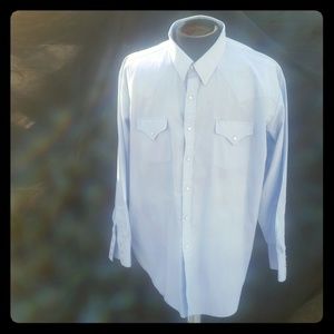 VTG ELY Cattleman 1878 long sleeve pearl snap shirt XXL 18.5 - 30